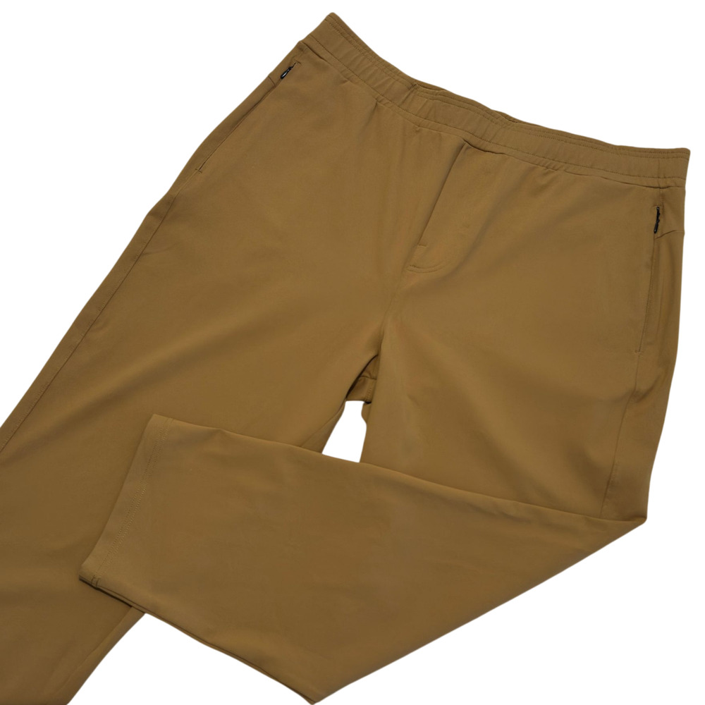 Public Rec Gamechanger Pants Mens 40/28 Pull On Tech Stretch Athletic Tan Golf